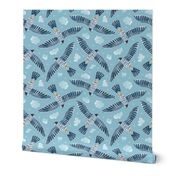 Peregrine Falcons - sky blue (small)