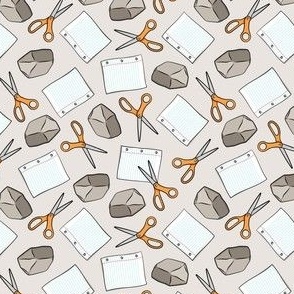 (small scale) Rock Paper Scissors - beige-  fun games - LAD21