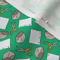(small scale) Rock Paper Scissors - green - fun games - LAD21