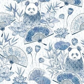 Panda’s Zen Garden (blue China) small