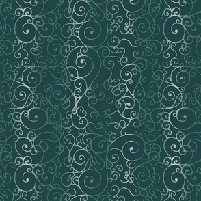 Green Swirls - Dark
