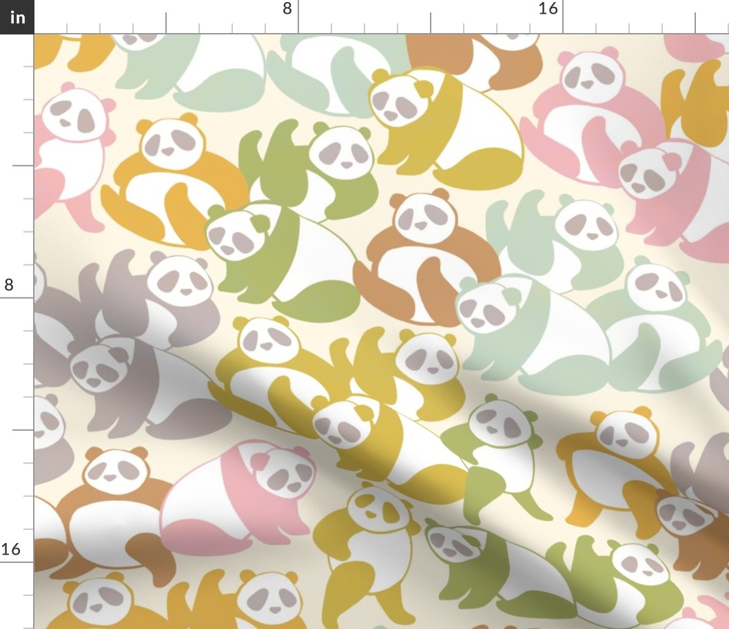 Pastel Panda Playground - retro pastel - MEDIUM