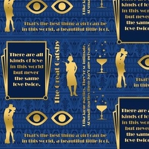 Great Gatsby blue and gold