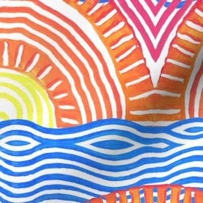 Sunse tWaves ~ Adventure Block Print