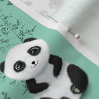 Pandamonium on green (Small) 