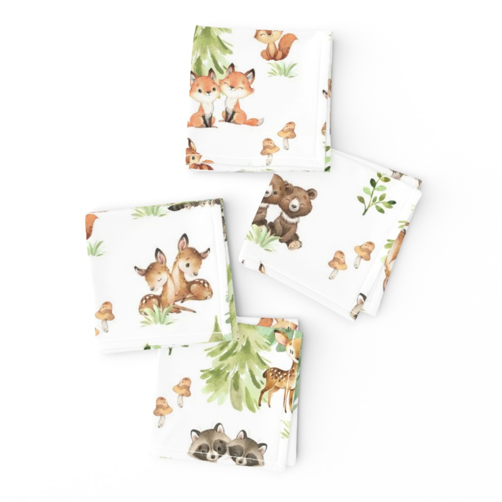 Watercolor Woodland Baby Animals Nursery