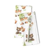 Watercolor Woodland Baby Animals Nursery