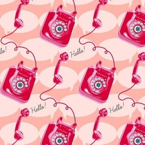 Hanging on the Telephone (Strawberry) || retro rotary phones