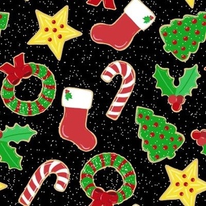 Christmas Sugar Cookies, Black