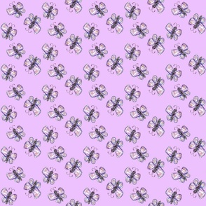 Scribble Butterflies - purple