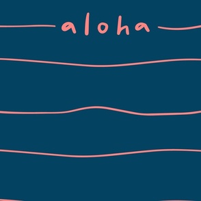 Aloha-lines-navy-Wallpaper