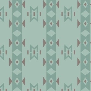 Ossineke Stripe: Celadon Rustic Geometric, American Indian, Lodge, Southwest 