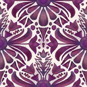 Watercolors purple block print