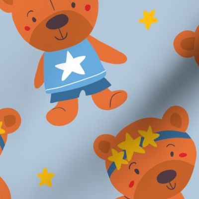 cute teddy bear with stars