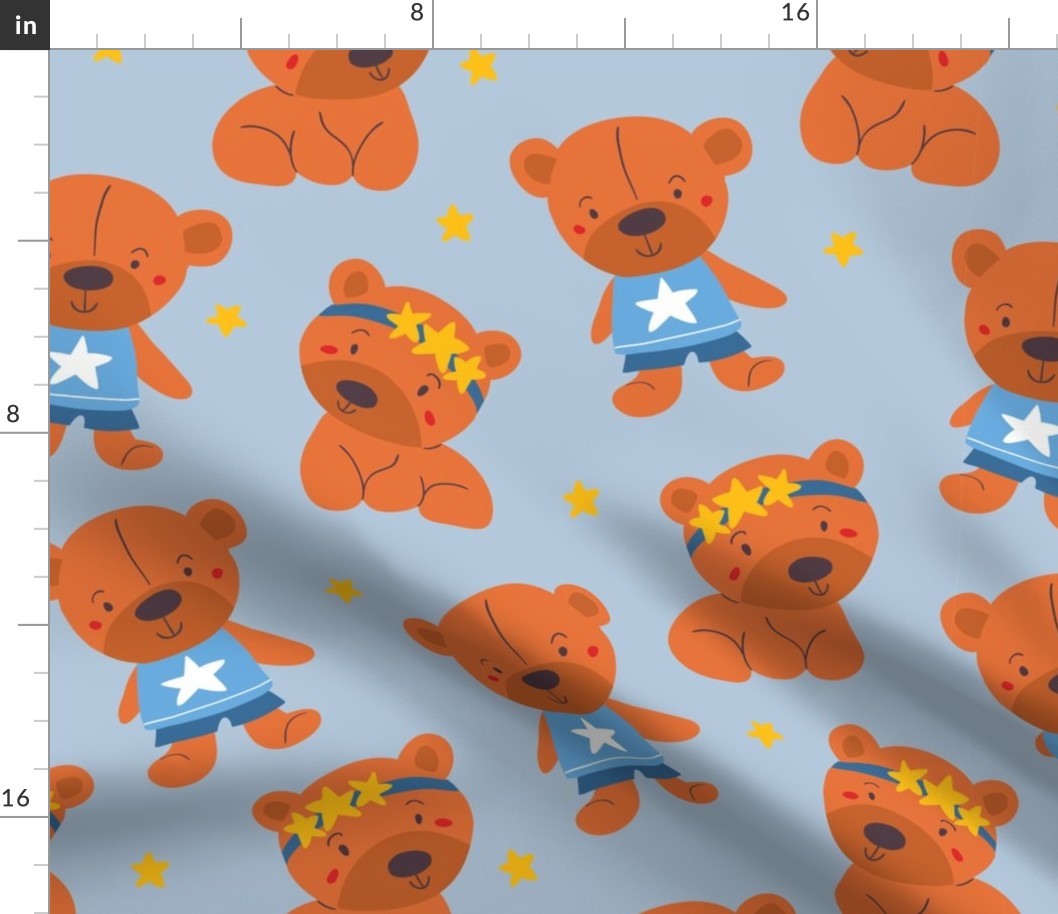 cute teddy bear with stars