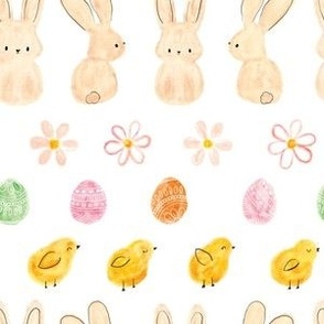 Easter Bunnies Easter Fabric 6x6