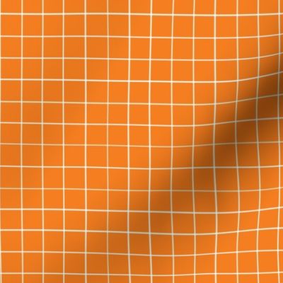 Orange Gingham Plaid Check 6x6