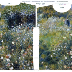 Auguste Renoir Garden cut and sew floral blouse or tunic floral
