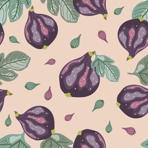 Figs on a beige background    