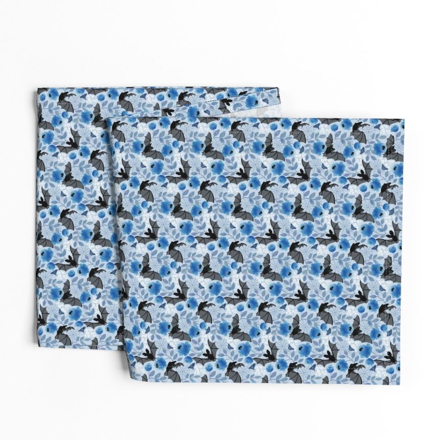 Pastel bat floral blue tiny