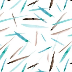 Mint and chocolate fortune lines - watercolor abstract brush stroke - painted minimal texture - scandi abstraction a782-4