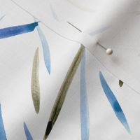 Blue and earthy fortune lines - watercolor abstract brush stroke - painted minimal texture - scandi abstraction a782-5