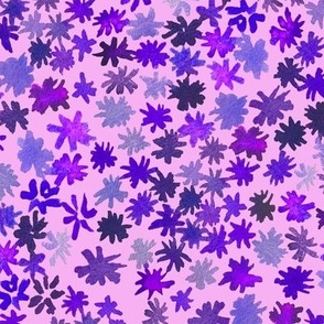 Fleurs de Provence // Blue Violets on Pink