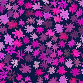 Fleurs de Provence // Magenta on Navy