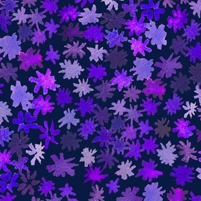 Fleurs de Provence // Blue Violets on Navy