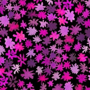 Fleurs de Provence // Magenta on Black