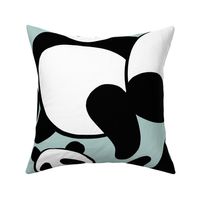 Black & White Panda Playground - Blue - LARGE