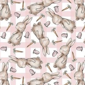 Easter Bunny Pink Plaid