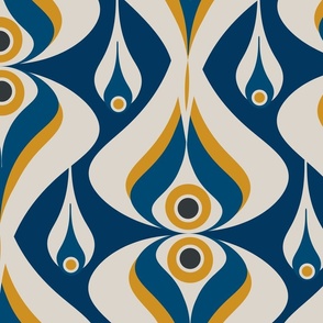 MidModern_2_Blue/Gold_AntiquedWhite_Large