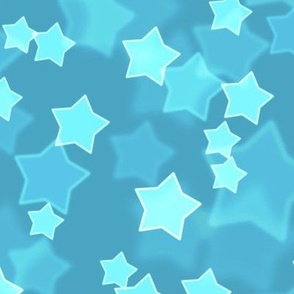 Large Starry Bokeh Pattern - Blueberry Sorbet Color