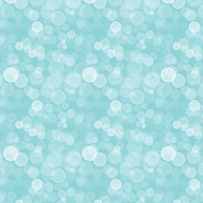 Bokeh Bubbles - Pool Blue - small scale