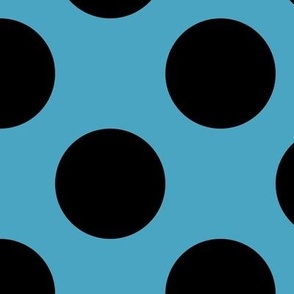 Large Polka Dot Pattern - Blueberry Sorbet and Black