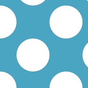 Large Polka Dot Pattern - Blueberry Sorbet and White