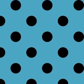 Big Polka Dot Pattern - Blueberry Sorbet and Black