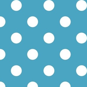 Big Polka Dot Pattern - Blueberry Sorbet and White