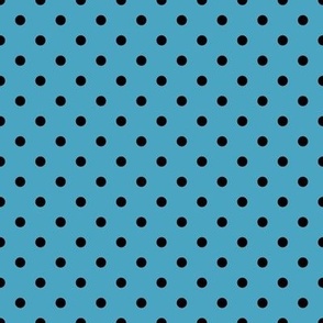 Small Polka Dot Pattern - Blueberry Sorbet and Black