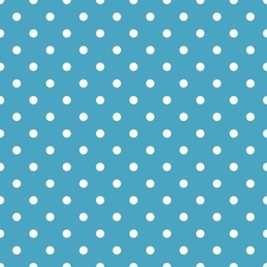 Small Polka Dot Pattern - Blueberry Sorbet and White