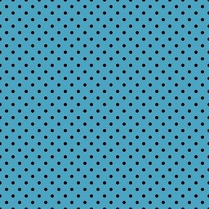 Tiny Polka Dot Pattern - Blueberry Sorbet and Black
