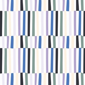 [LARGE]  Clumsy Stripes - Sage & Lilac