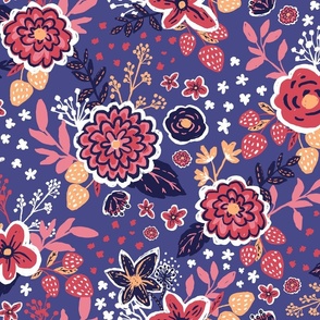 Cassandra Garden - Lush Plum Large Scale