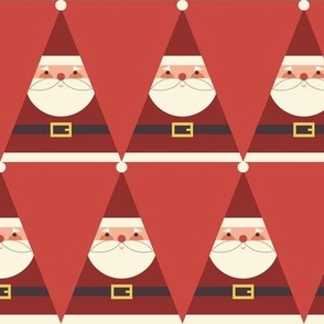 Triangle Santa ~ on red