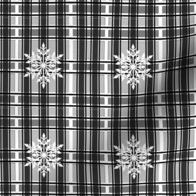 Snowflake Tartan Black & Grey