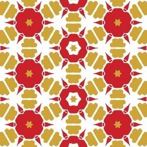 Christmas Geometric Red Gold
