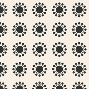 Black suns on beige background-small
