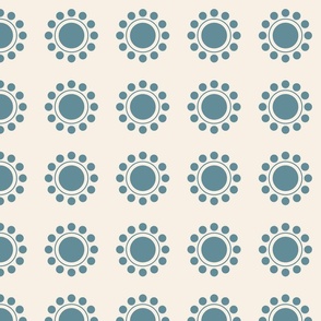 Blue suns on beige background-small