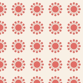 Red suns on beige background-small